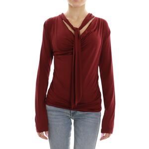 MAGLIETTA CRAVATTINO BORDEAUX